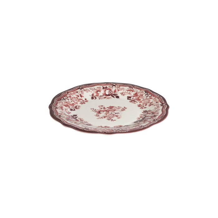 Hermia Velour Maroon Fulya Juego de Cena de 24 Piezas